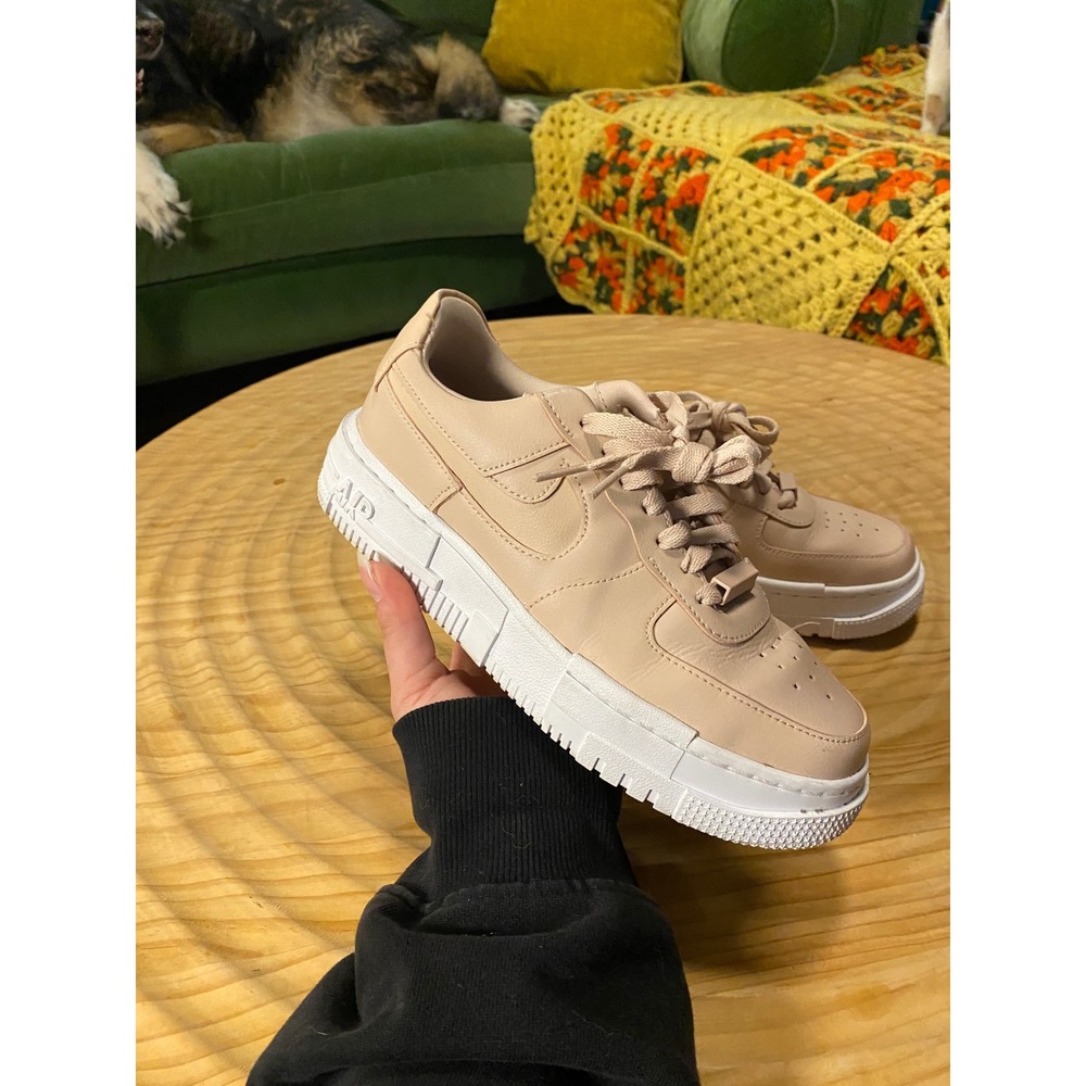 Nike Air Force 1 Pixel Particle Beige Sneakers Size 7
